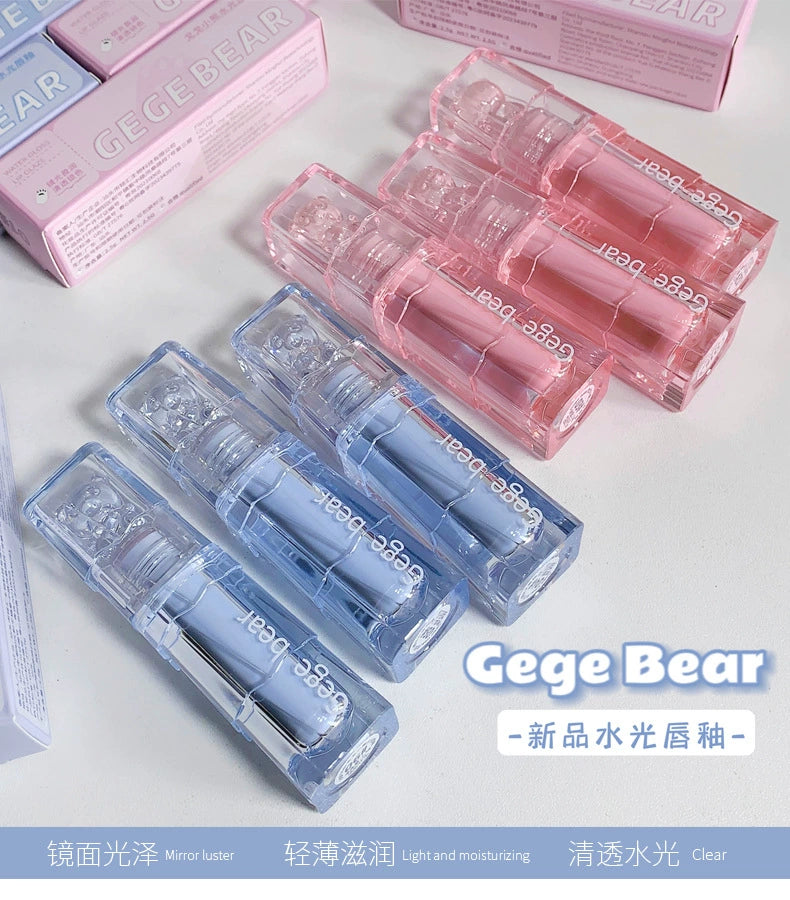 Gege bear戈戈小熊水光口红唇釉 滋润保湿防水不易沾杯秋冬显白唇彩