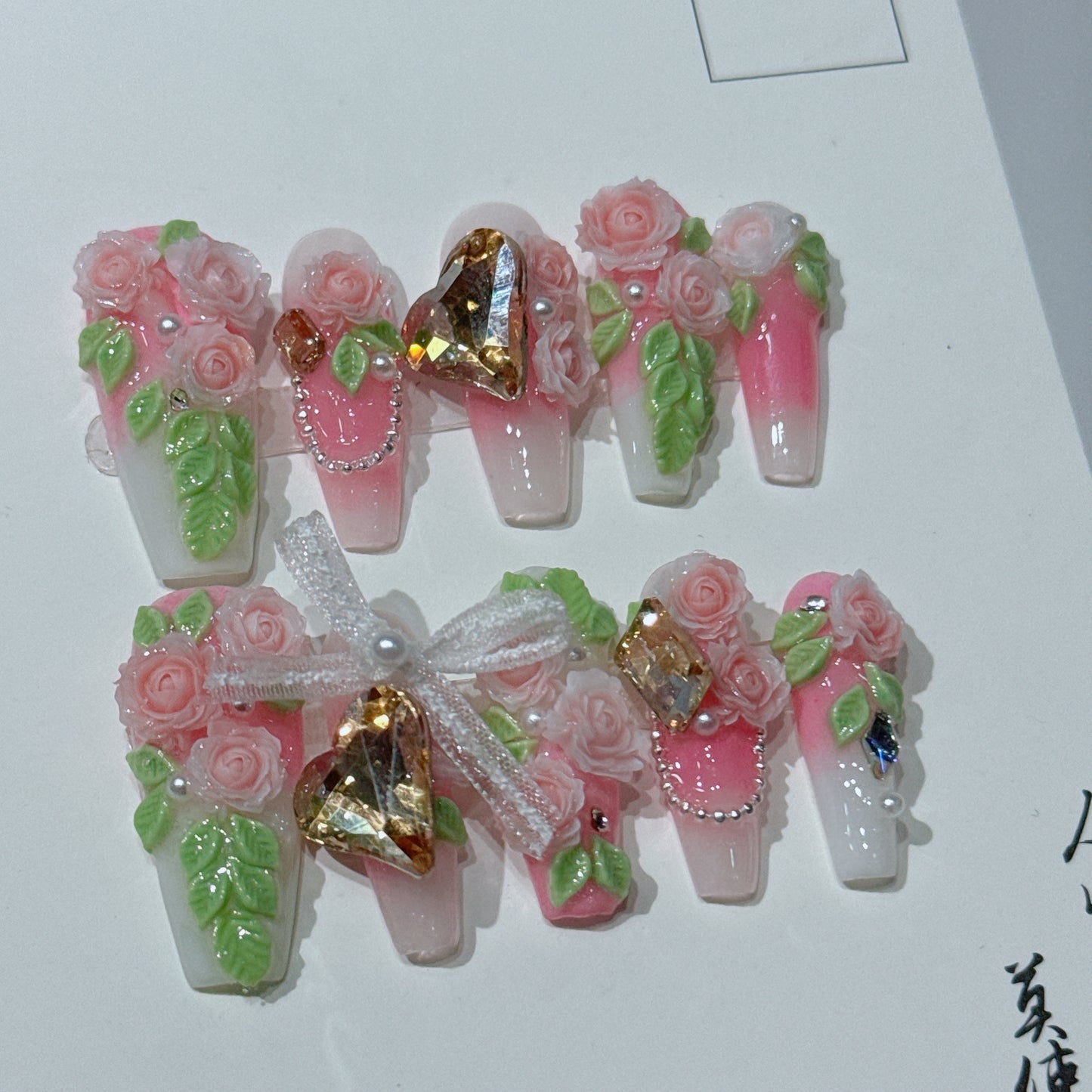 Handmade Manicure Original Wear Nail Rose Eberouge Removable Nail Patch