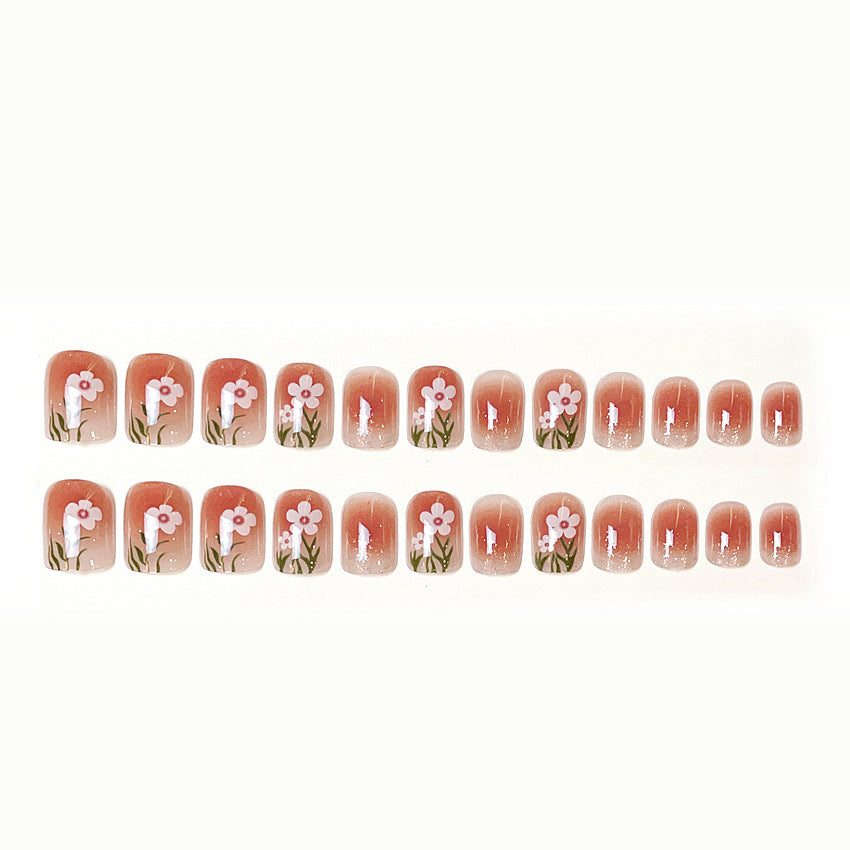 Fashion  nail Blush Little Flowers Wear Armor Nail Patch Nail Sticker Nail Stickers Fake Nails Wear Nail Stickers A9