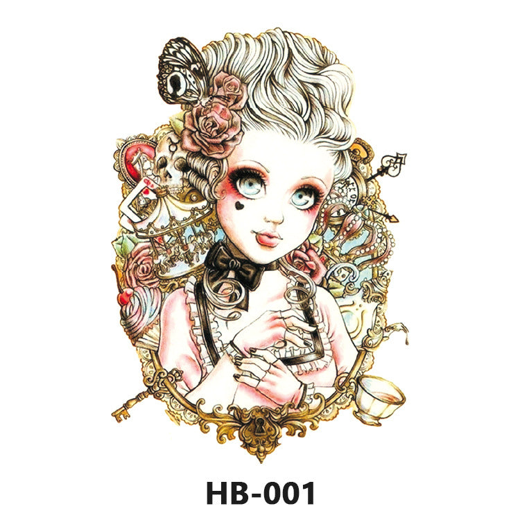 Free shipping Tattoo Cross-Border Factory in Stock Wholesale Artistic Tattoo Sticker Waterproof Fashion Flower Arm Stickers Half Sleeve Temporary Tattoo Sticker Men and Women