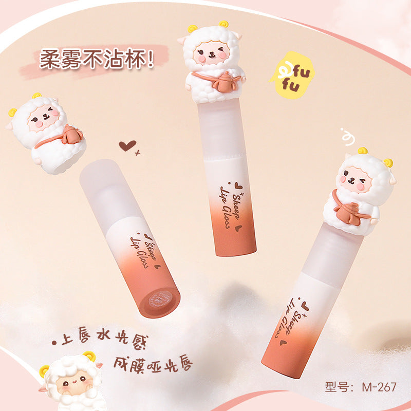 MANSLY立体小羊口红唇釉唇泥持久显白口红女平价学生秋冬小众品牌唇彩