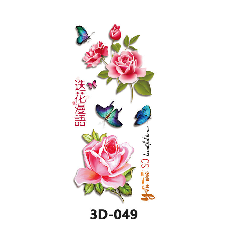 Free shipping Tattoo Wholesale Products in Stock New 3D Tattoo Sticker Temporary Waterproof Tattoo Sticker Stereo Color Printing Tattoo Butterfly Decal Tattoo Sticker