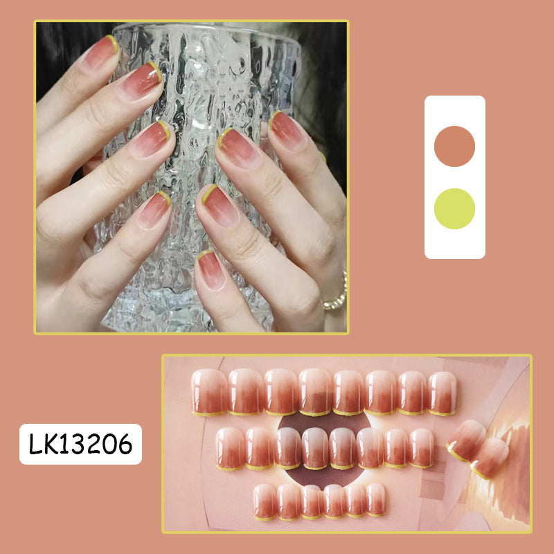 腮红晕染穿戴甲果冻美甲片指甲贴片美甲贴片假指甲片穿戴美甲成品