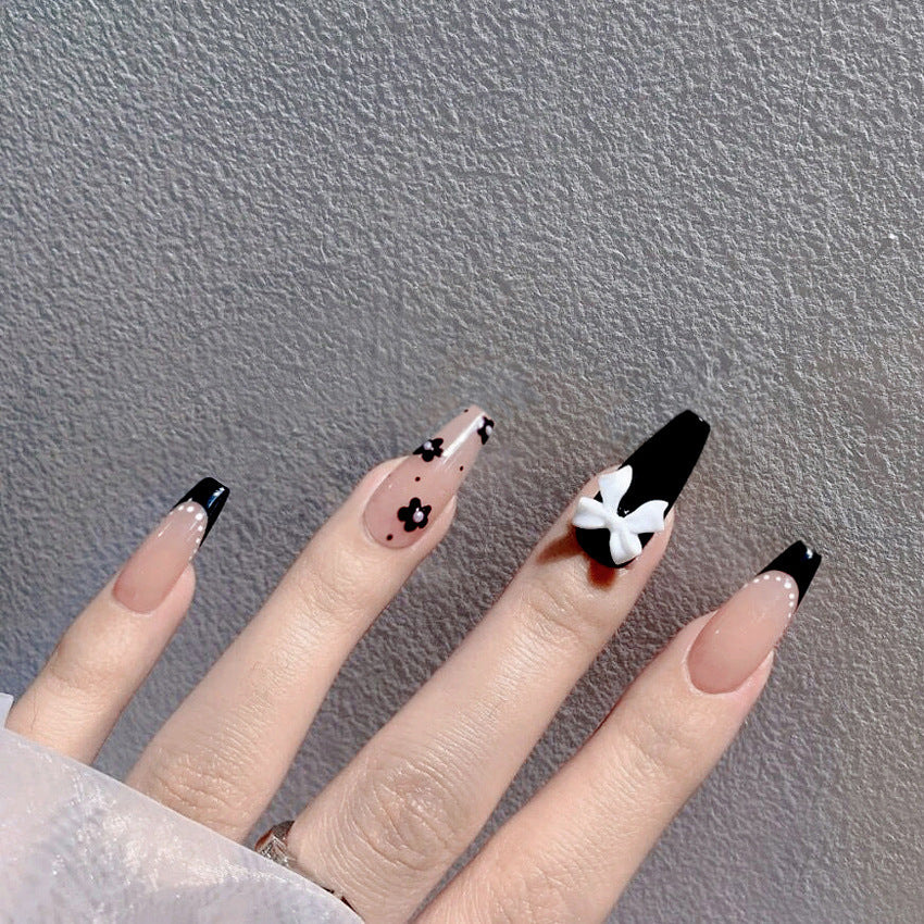 Fashion  nail Wear a Nail Stickers Nail Patch Fake Nails Detachable Bow Nail Tip Nail Sticker X14