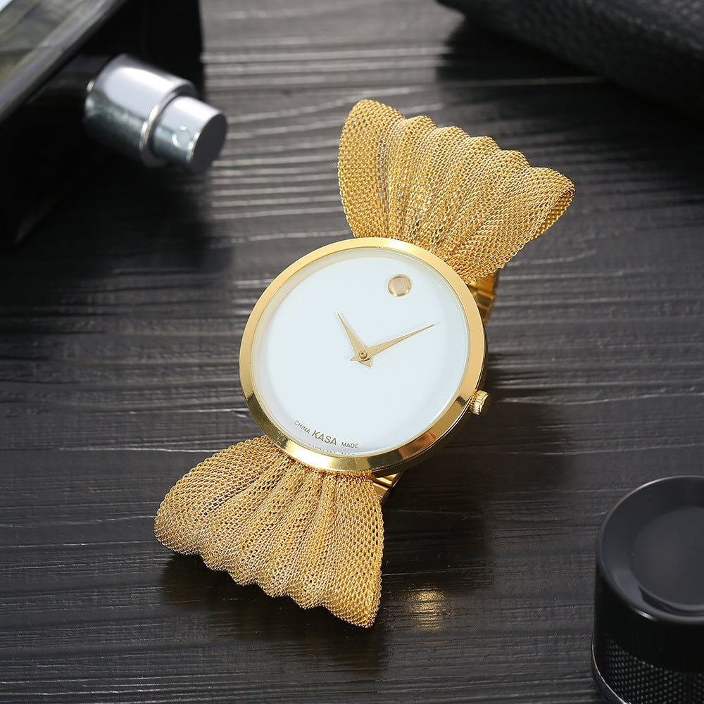 Fashion women's watchCross-Border AliExpress Fashion Mesh Strap Women's Quartz Watch European and American Fashion Butterfly Mesh Belt Women's Watch Wholesale