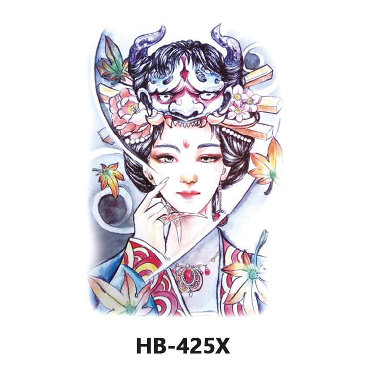 Free shipping Tattoo In Stock Cross-Border Factory Wholesale New Half Sleeve Tattoo Sticker Black Animal Skull Waterproof Tattoo Men and Women Tattoo
