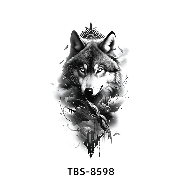 Free shipping Tattoo In Stock Wholesale Small Full Arm Tattoo Sticker Waterproof Sweatproof Animal Color Half Sleeve Arm Flower Tattoo Sticker Paper Tattoo