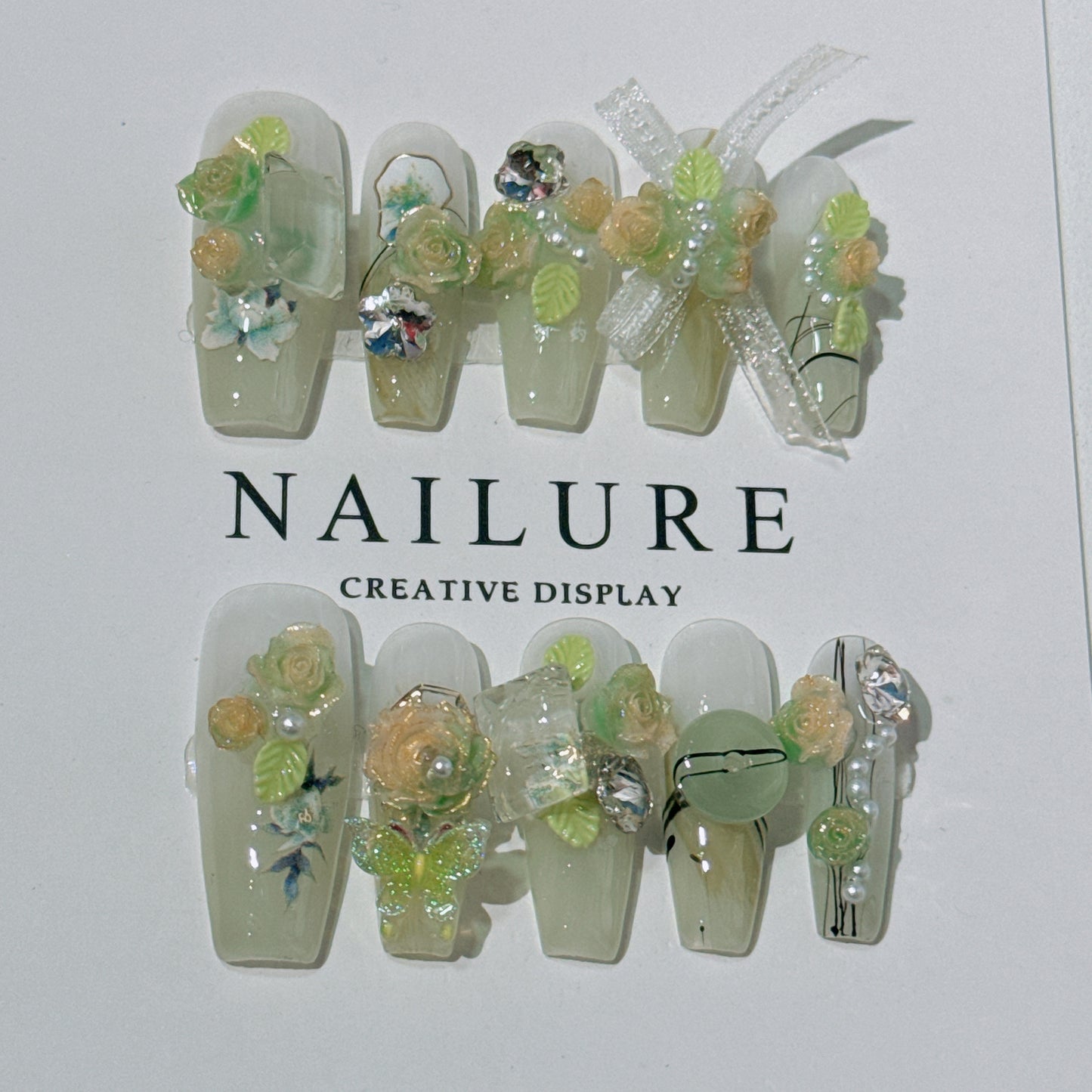 Original Manicure Wizard of Oz Mint Toffee Lotus Pond Moonlight Xiaohongshu Hot Spring Manicure Wear Nail Stickers