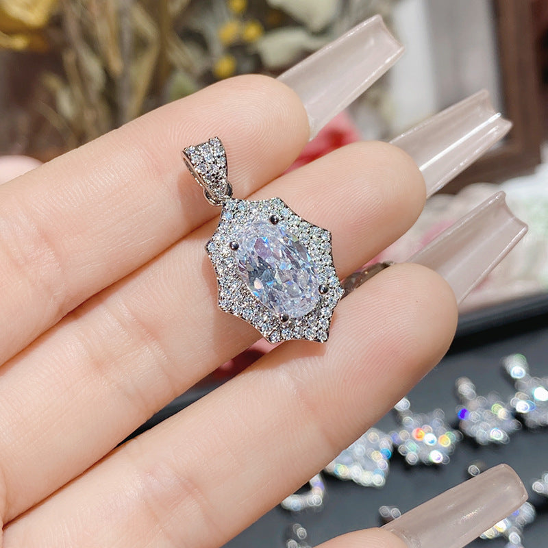 山茶原设新品百搭少女心设计 镀金八心八箭仿D色莫桑璀璨小巧吊坠