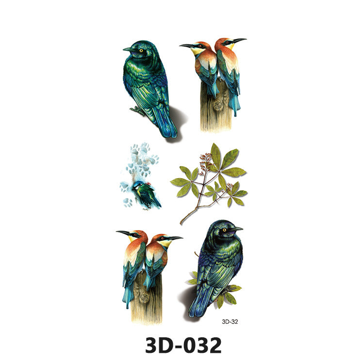 Free shipping Tattoo In Stock Wholesale 3D Butterfly Waterproof Sweatproof Female Stereo Emulational Creative Temporary Stickers Europe and America Cross Border Butterfly Tattoo Sticker