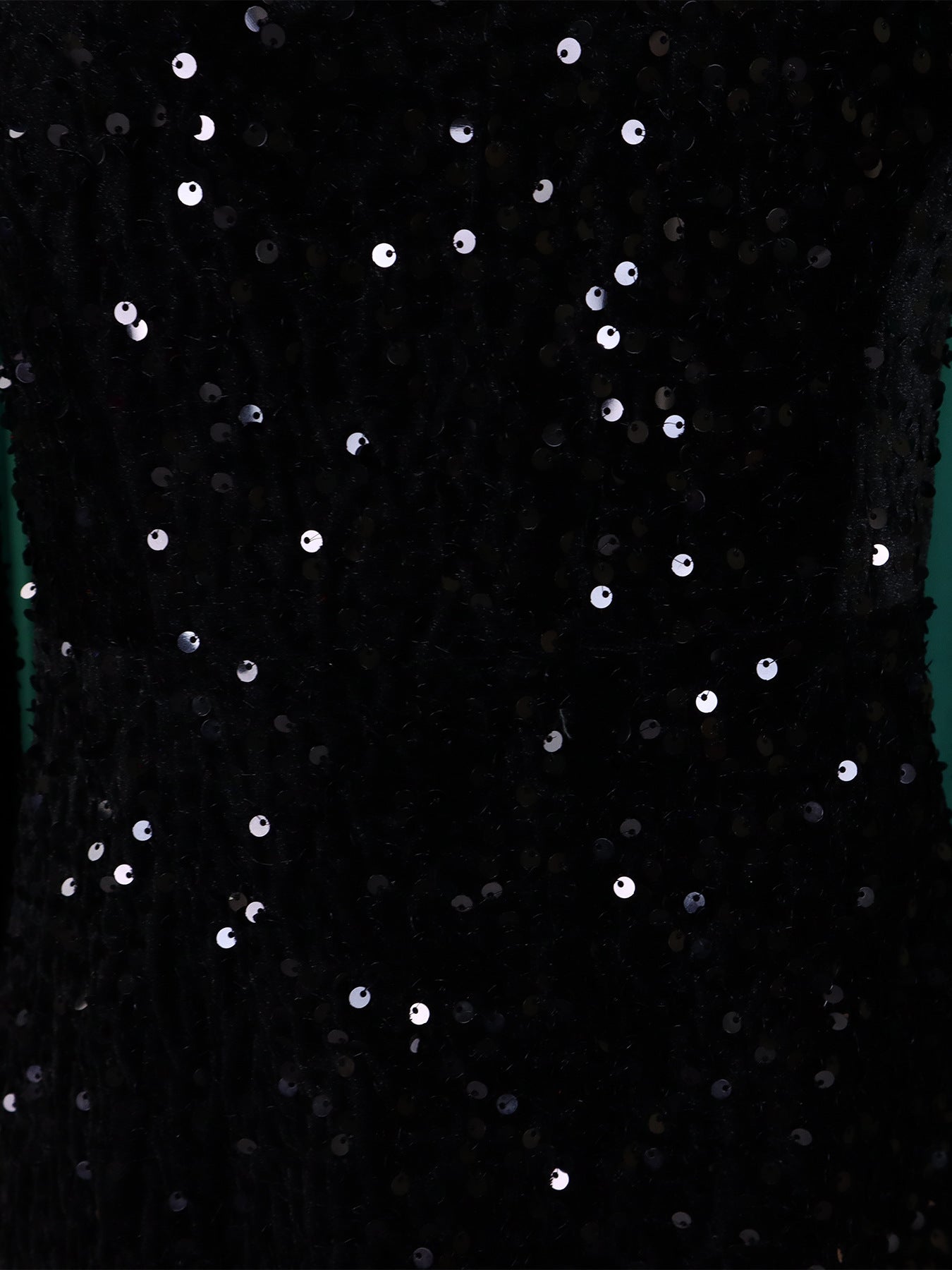 Fashion women's wear D469 Cross-Border New Arrival Women's round Neck Long Sleeve Pure Color Sequins High Waist Temperament Mid-Length Formal Dress European and American Style Dress