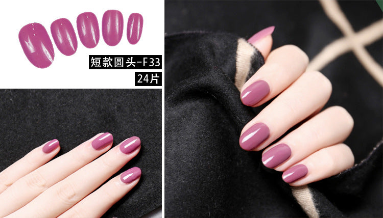 Fashion  nail Fake Nail Patch Wear Armor Finished Product Nail Tip Nail Stickers Disassembly Nail Patch Women's Removable Nail Stickers Short