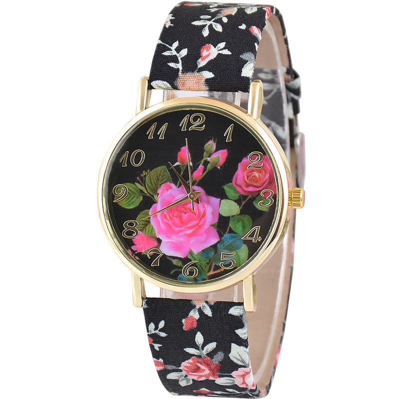 Fashion women's watchCross-Border Hot Selling Trendy Flower Woven Belt Quartz Watch Women's Fresh Flower Watch Fashion Wrist Watch Women's Watch Wholesale