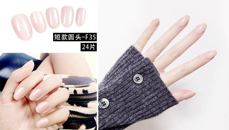 Fashion  nail Fake Nail Patch Wear Armor Finished Product Nail Tip Nail Stickers Disassembly Nail Patch Women's Removable Nail Stickers Short