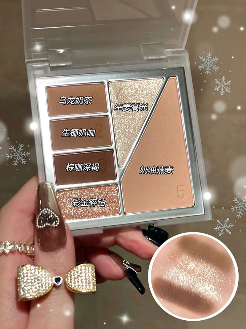 眼影盘腮红高光卧蚕一体盘珠光哑光细闪提亮肤色彩妆盘女学生平价