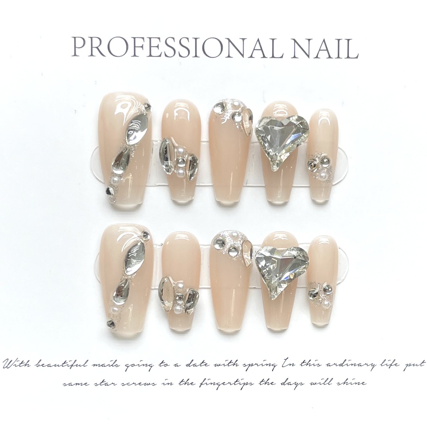 (reusable nail)Hot selling handmade nail art New Year gift, new butterfly cherry plaid nail art, wearing nail, handmade nail art, long style