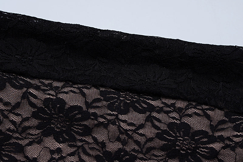 Fashion women's wear Sexy Black Lace Tube Top Dress 2024 Spring and Summer New Hot Girl Slim Slimming Sheath Slit Midi Skirt