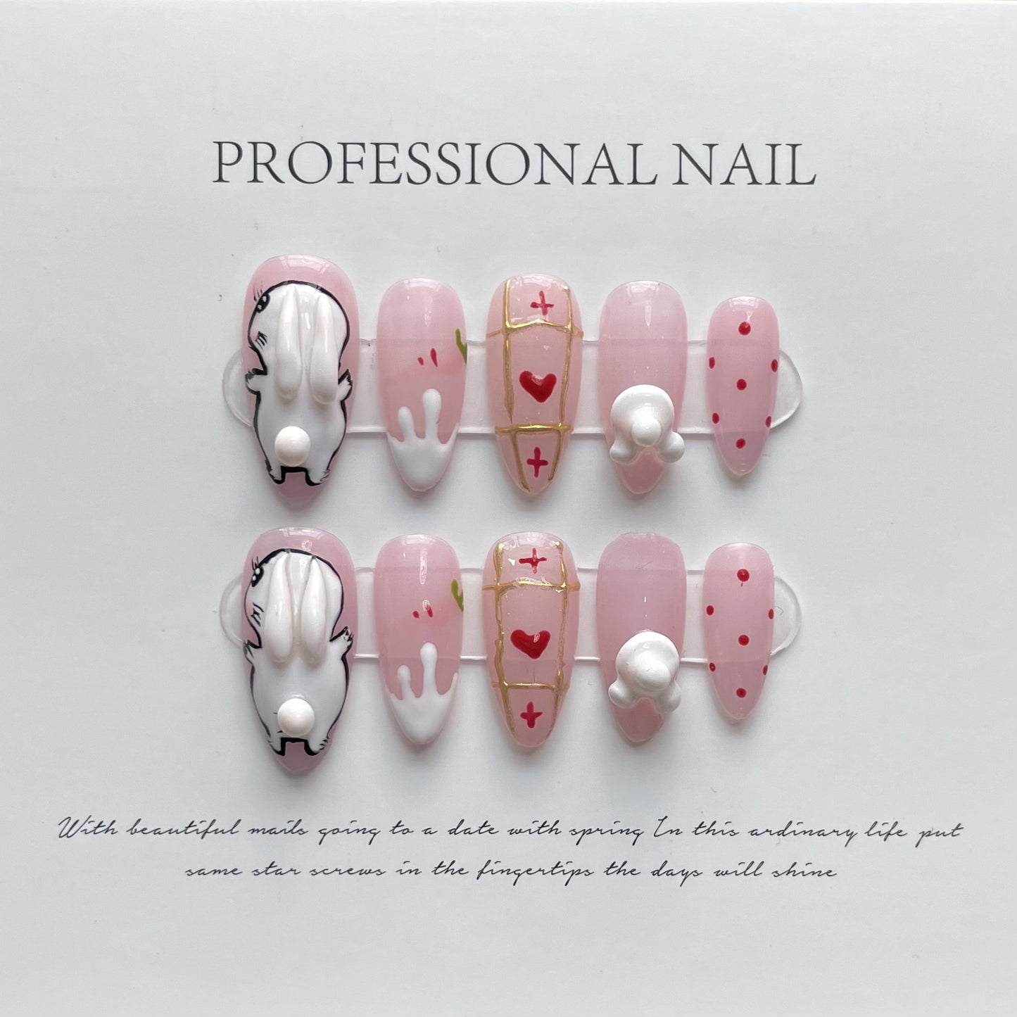 (reusable nail)Black-Jifeng Manicure Wearing a Black Chain Stereorelief Original Handmade Wearing a Nail Factory Wholesale