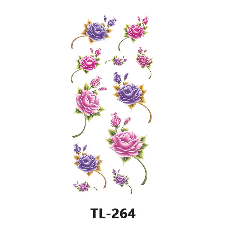 Free shipping Tattoo Waterproof Tattoo Sticker Fresh Flowers Stickers Sexy Plant Tattoo Small Picture Flower Tattoo Sticker in Stock Wholesale