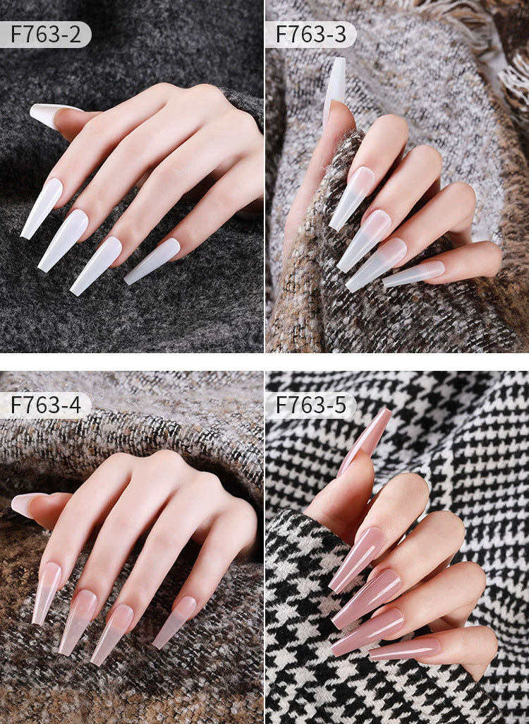 (Hand made nail) Nail patches for wearing ins long ballet nails, European and American nail patches, detachable 24 pieces for wearing finished nail patches