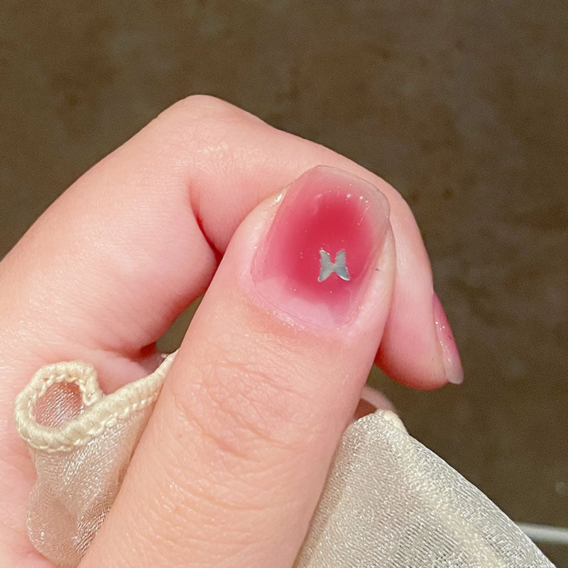 软糯腮红蝴蝶穿戴甲美甲贴片可拆指甲贴片假指甲穿戴美甲成品甲片