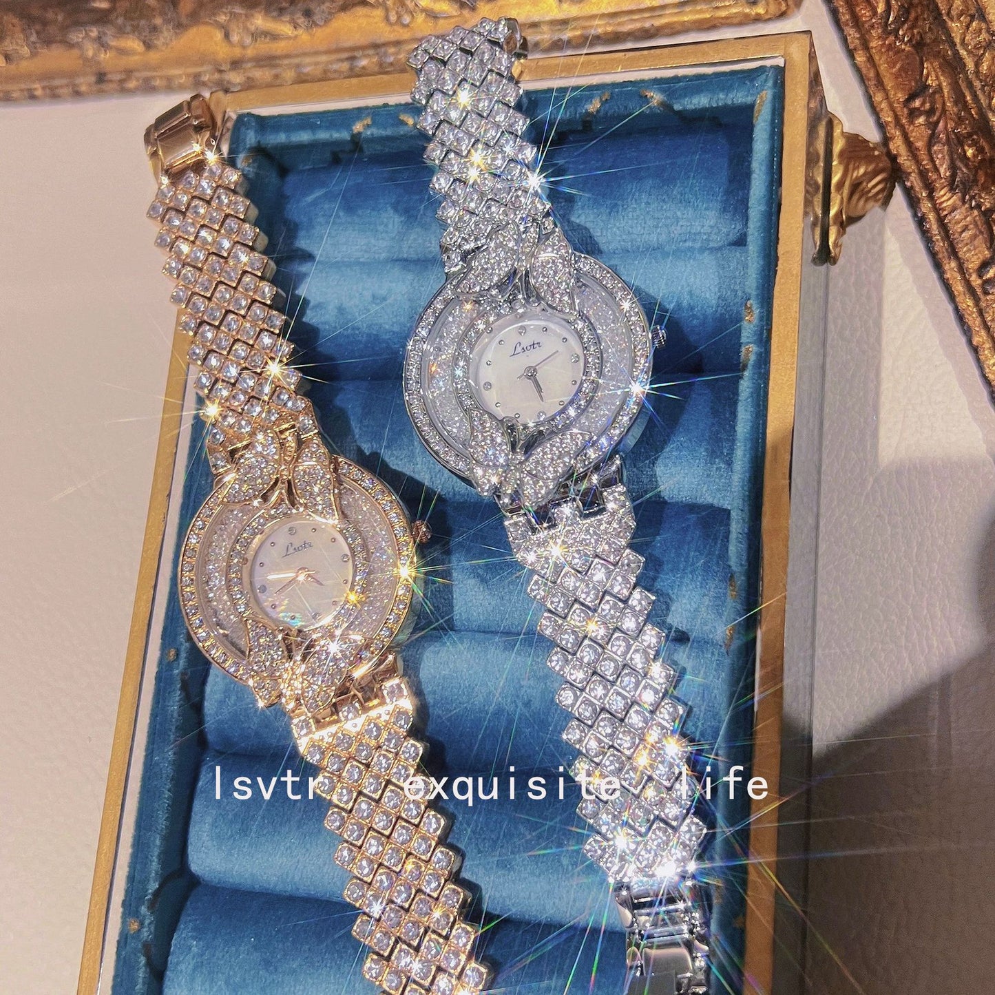 Fashion women's watchLsvtr Tik Tok Live Stream Cross-Border Hot Watch Starry with Diamonds Affordable Luxury Fashion Niche Women's Watch