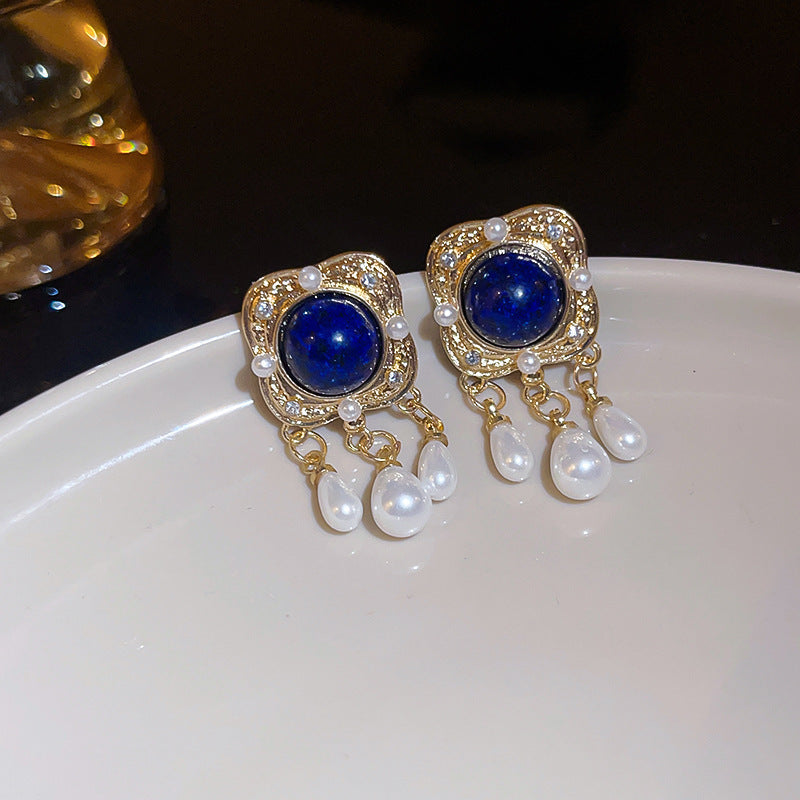 首饰耳环中古vintage复古银针耳环宫廷风小众耳钉耳坠高级感轻奢耳饰批发