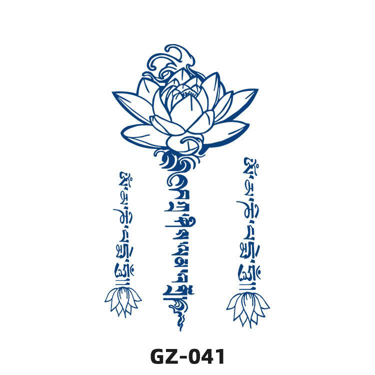 Free shipping Tattoo Juice Herb Tattoo Sticker Semi-Permanent Non-Reflective Simulation Pattern Waterproof and Durable Men and Women Tattoo Tattoo Sticker Paper