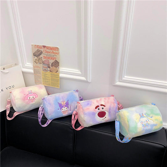 Dopamine Bag Free shipping Tattoo Vitality dopamine girl smudge bucket bag new jade cinnamon dog plush messenger bag women's versatile accessories shoulder bag