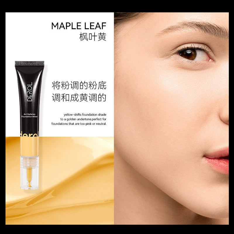 DEROL粉底调和液调色修正液小麦色调深浅白色美黑黄黑皮提亮调节