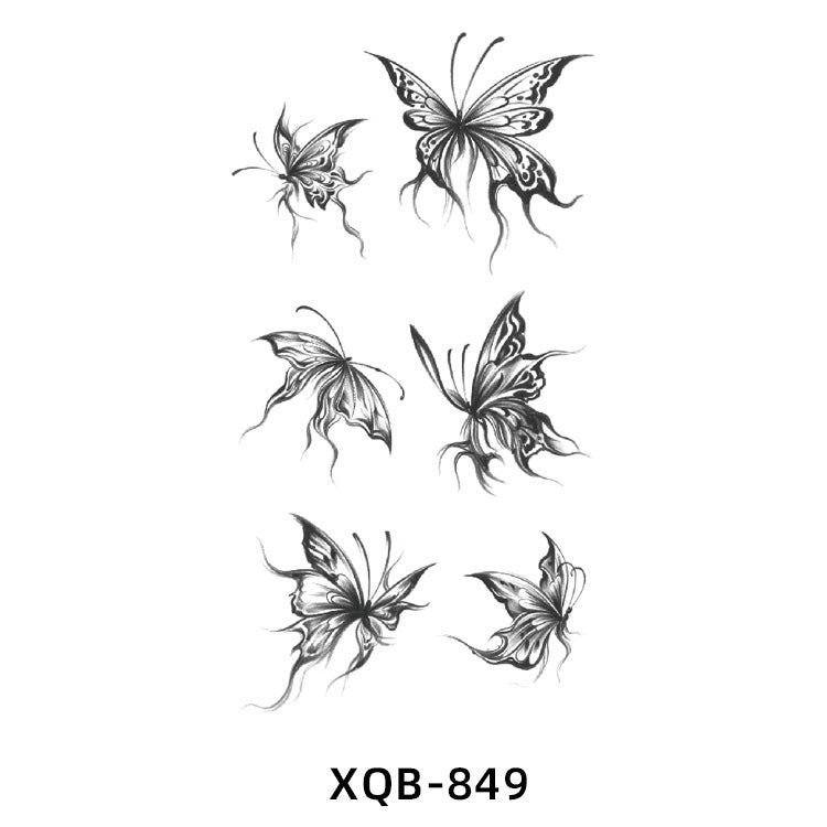 Free shipping Tattoo Small Full Arm Animal Tattoo Tattoo Sticker Half Sleeve Simulation Waterproof Black and White, Colored Flower Men and Women Tattoo Sticker Paper Wholesale