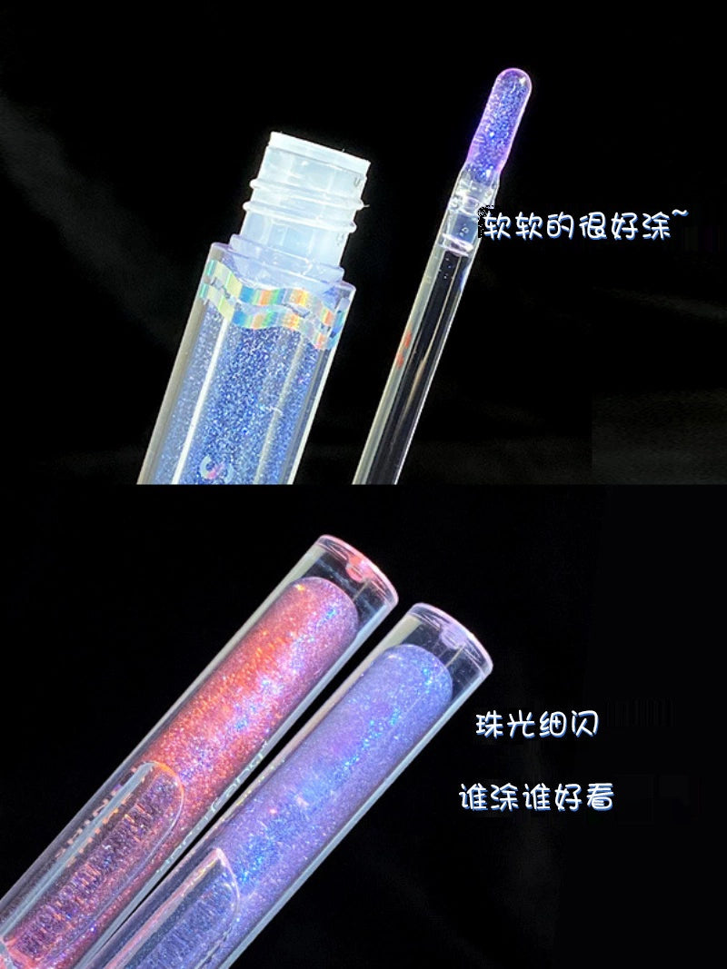 珠光带细闪口红唇蜜大牌润唇膏不掉色镜面不沾杯显白学生唇彩唇釉