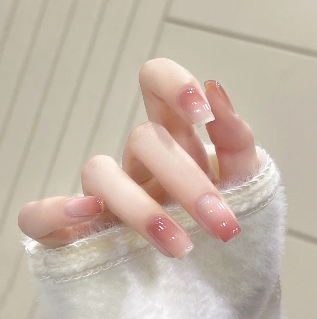 Fashion  nail Nail Sticker Short Wear Armor Nail Stickers Fake Nails Gradient Nail Sticker Simple Wear Armor A7