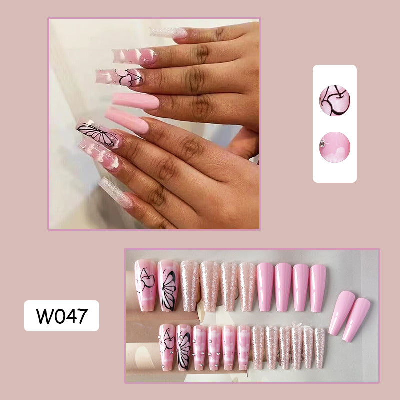 跨境穿戴甲外贸款指甲贴片诺顾美甲片假指甲美甲贴片成品甲 nails