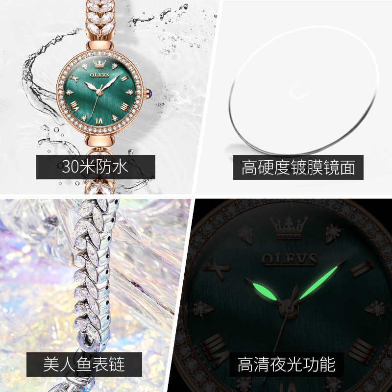 Women's fashion watch  Ocean dream Light luxury bracelet quartz watch niche senior women's watch