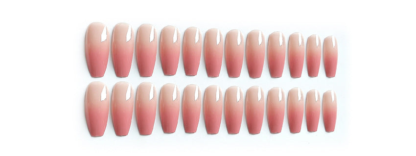 Fashion  nail Wearable Nail Sticker Gradient Wear Nail a Piece Nail Shaped Piece Removable Nail Patch Finished Product Y18