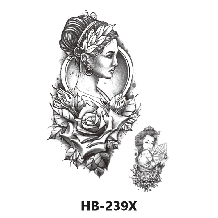 Free shipping Tattoo European and American Flower Personalized Wholesale Tattoo Sticker Waterproof and Durable Artificial Flower Arm Tattoo Temporary Chest Waist Sticker Tattoo