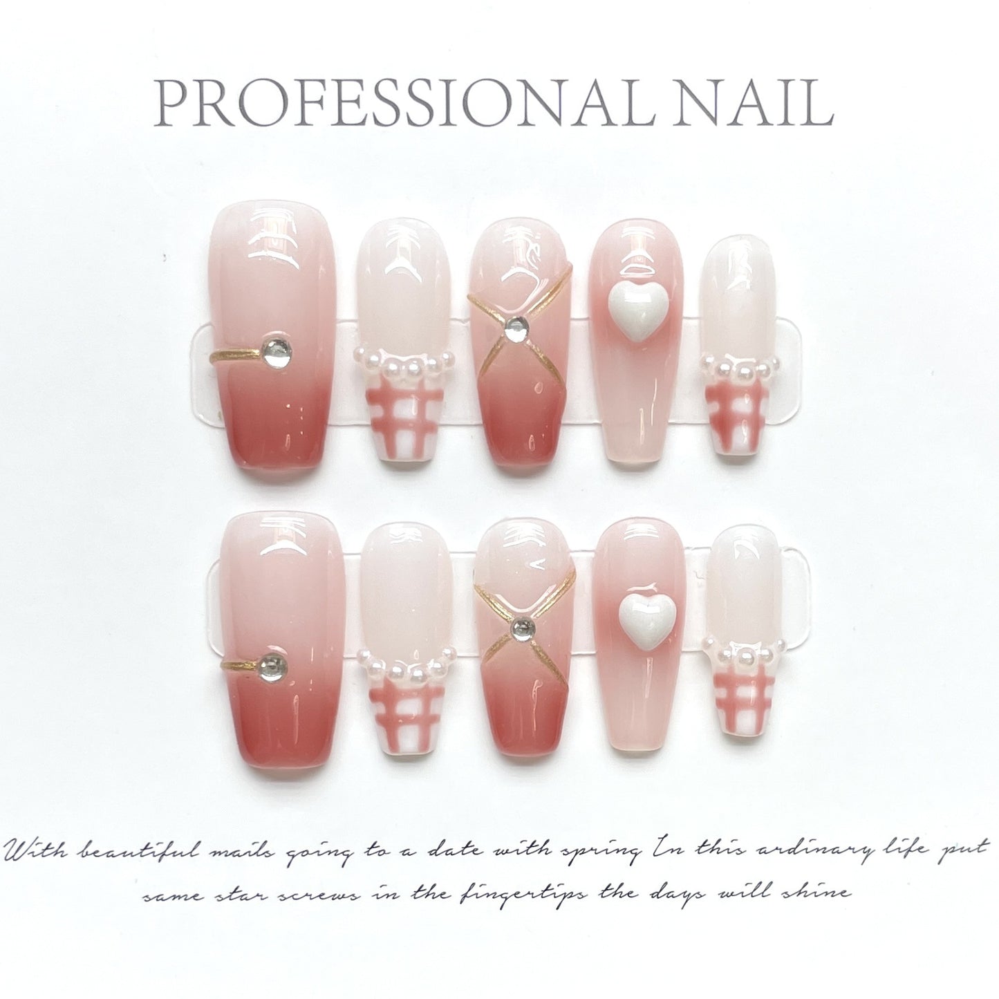 (reusable nail)"Hand-made real shot" blue mine cat's eye hand-worn nail stickers long white advanced detachable.