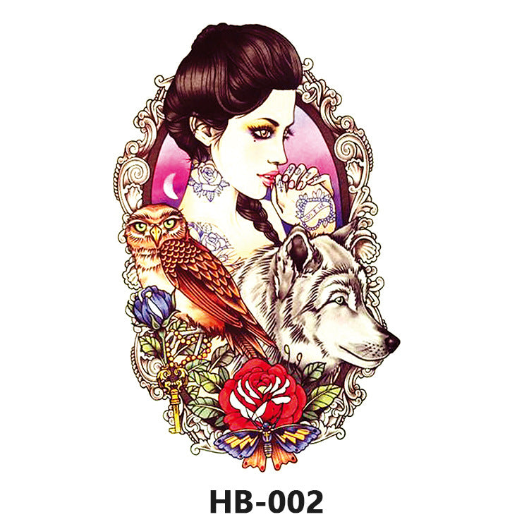 Free shipping Tattoo Cross-Border Factory in Stock Wholesale Artistic Tattoo Sticker Waterproof Fashion Flower Arm Stickers Half Sleeve Temporary Tattoo Sticker Men and Women