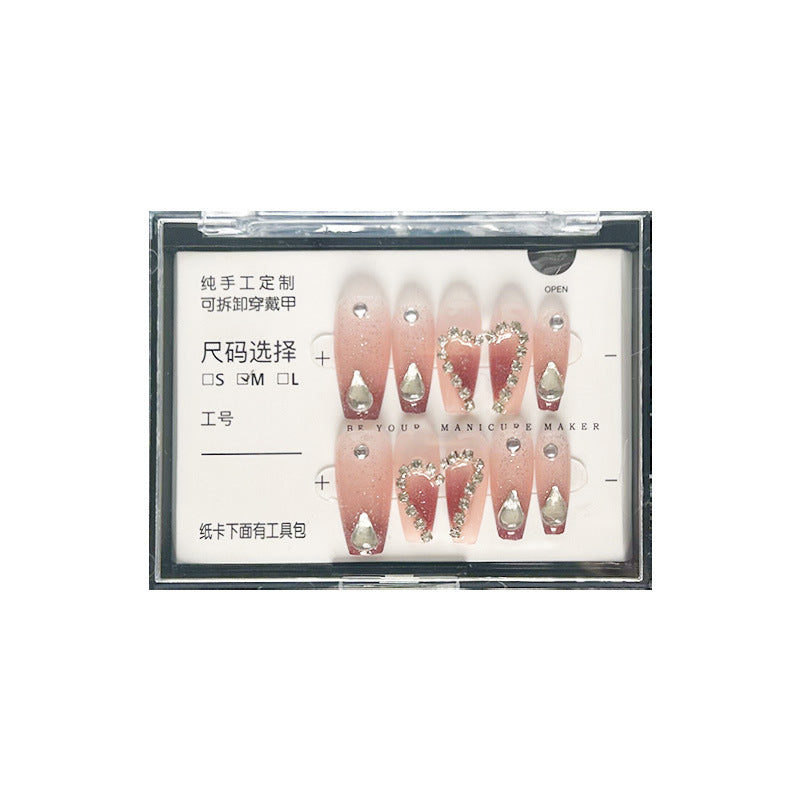 纯手工甲穿戴甲纯欲指甲贴片气质美甲片爆闪假指甲网红美甲贴成品