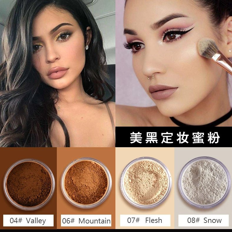 黑皮欧美妆美黑定妆散粉小麦色古铜色非洲黑深色蜜粉女遮瑕修容粉