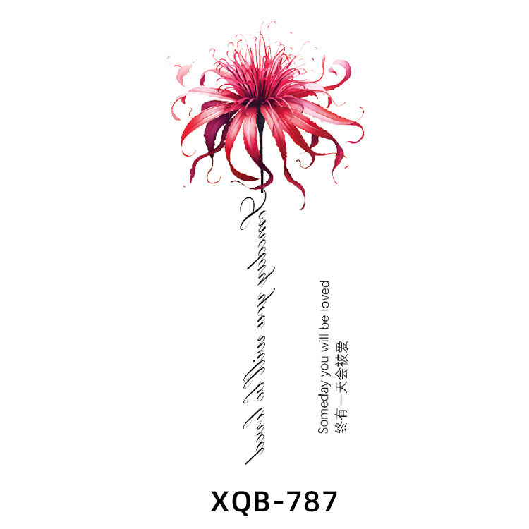 Free shipping Tattoo Factory Wholesale Small Full Arm Flower Tattoo Sticker Half Sleeve Waterproof Big Picture Men and Women Black and White, Colored Animal Tattoo Sticker Paper