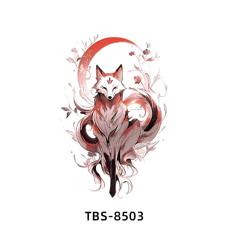 Free shipping Tattoo New Small Full Arm Tattoo Sticker Half Sleeve Tiger Lion Animal Arm Waterproof and Durable Cross-Border European and American Tattoo Sticker Paper