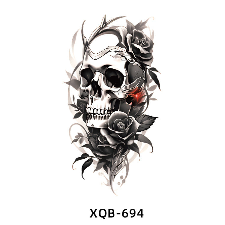 Free shipping Tattoo New Small Full Arm Animal Tiger Half Sleeve Tattoo Sticker Waterproof Sweatproof Men's and Women's Flower Arm Tattoo Sticker Paper Factory Wholesale