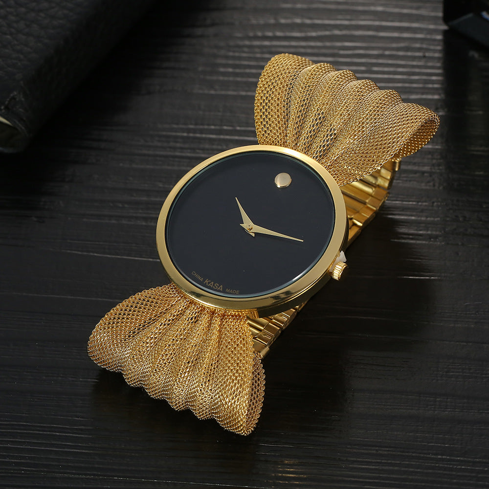 Fashion women's watchCross-Border AliExpress Fashion Mesh Strap Women's Quartz Watch European and American Fashion Butterfly Mesh Belt Women's Watch Wholesale