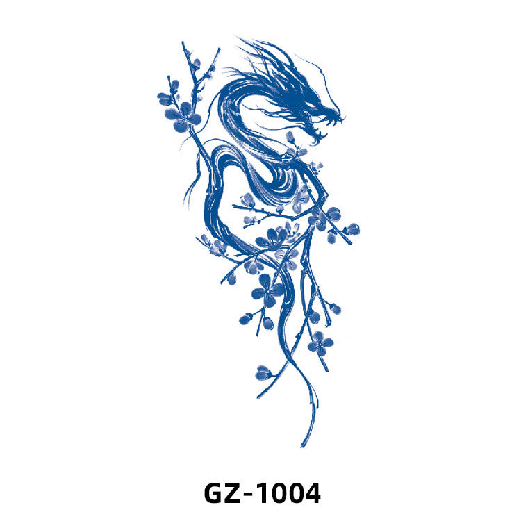 Free shipping Tattoo 2024 New Herbal Animal Tattoo Tattoo Sticker Semi-Permanent Pattern Half Sleeve Tattoo Waterproof Sweatproof Tattoo Sticker Paper