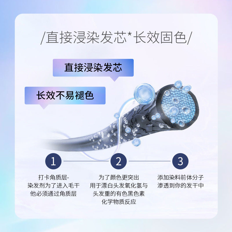 MELAO半永久染发剂 植物精华不伤头皮染发膏头发染色剂