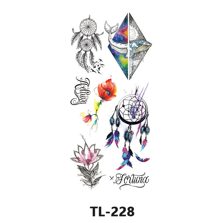 Free shipping Tattoo Factory Wholesale Fresh Tattoo Sticker Men's and Women's Flower Tattoo Stickers in Stock Direct Selling to Map Colorful Flowers