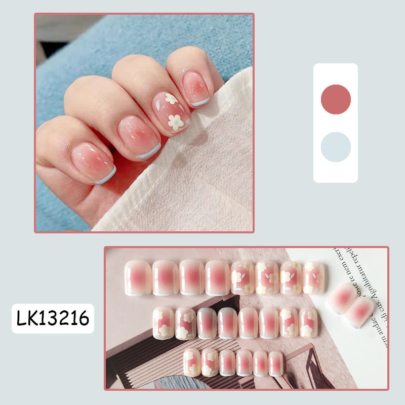 腮红晕染穿戴甲果冻美甲片指甲贴片美甲贴片假指甲片穿戴美甲成品