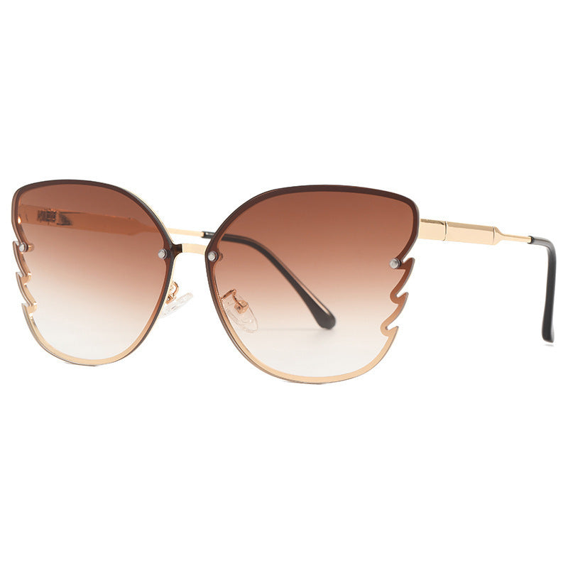 Women's fashion glasses 欧美大框架蝴蝶新款潮流太阳眼镜女街拍复古百搭墨镜女大框眼镜